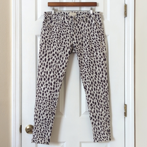 Denim & Supply Ralph Lauren Cheetah Print Mid Rise Ankle Cropped Skinny Jeans 31 - Picture 1 of 16